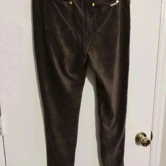 Michael Kors Brown Corduroy Pull On Skinny Pants - M - Picture 5 of 7
